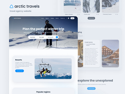 Travel agency - Website cold design graphic design ski travel ui ux uxui website winter