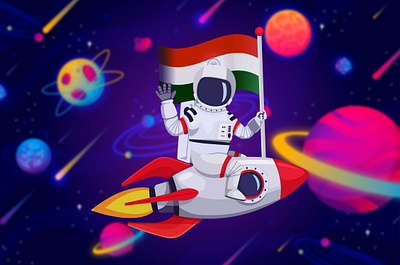Astronaut graphic design illustration vector
