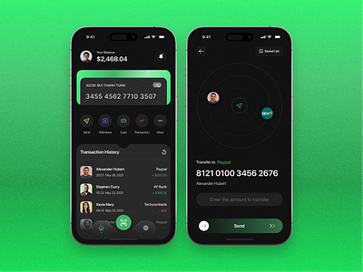 Bank App - UI Design - Home & Transfer app bank design figma mobile app ui