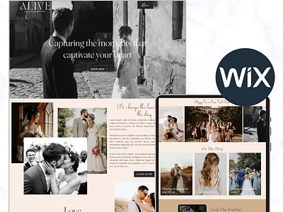 Wix Website Theme for Wedding Photographer photographer website design website template wedding photographer website wix website design wix website theme