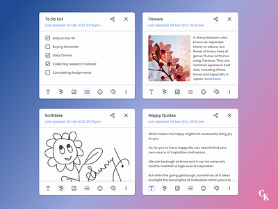 Notes UI designs, themes, templates and downloadable graphic elements ...