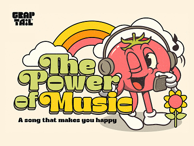 Retro Mascot Tomato branding design features illustration logo opentype poster typeface typogaphy ui