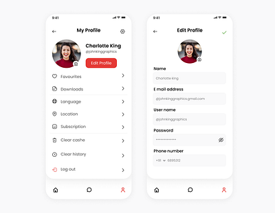 User profile|Daily ui challenge#06 app design dialy ui challenfe ui design user profile