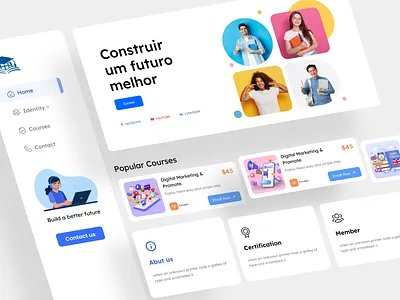 Courses Homepage best case study best design 2023 best web redesign case study 2023 course dashboard course homepage course preview creative dashboard design dashboard education app edutech home page landing page marketing page popular design 2023 uiroll web app ui design webdesign webppdesign websitedesign