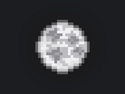Pixel Art Full Moon Design branding clean design graphic design illustration logo vector