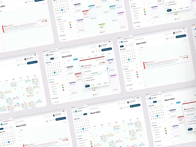 Calendarki - Dashboard Exploration animation calendar clean dashboard date monthly notification paralax productivity reminder schedule ui weeks