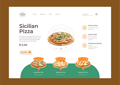 Pizza booking web - Small landing page