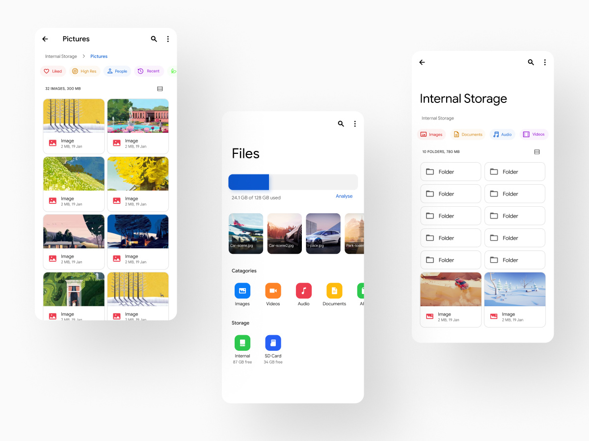 Mobile File Manager App by iSteven on Dribbble