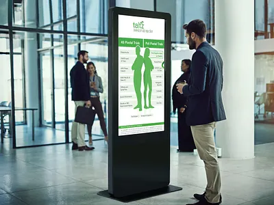 UX/UI design for Taltz, Lilly 2d adobe xd art direction convention digital digital ad digital panel green health indoors kiosk layout panel pharma signage touch screen touchscreen ui ui design xd