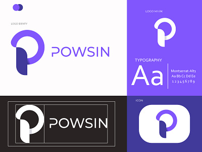 POWSIN LOGO DESIGN ads banner agency logo app logo icon brand brand identy branding grid logo illustration latter logo logo logo design logo style marketing minimalist logo modern logo nft logo symbol technology logo typography vector