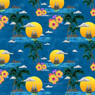Aloha Hawaii Pattern repeat pattern repeating pattern seamless pattern surface pattern designer surfacedesign textile pattern