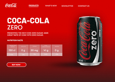 Coca Cola Landing Page branding coca cola design graphic design landing page ui web design