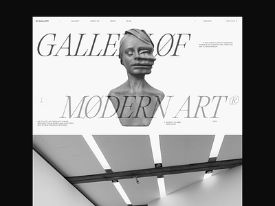 Ø-GALLERY Art Landing page art landing page modern art modert web design woman