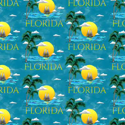 Florida Sailing Pattern repeat pattern repeating pattern seamless pattern surface pattern designer surfacedesign textile pattern