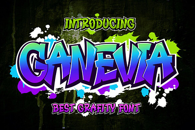 Ganevia Grafity Font brand display download font ganevia grafity logo product