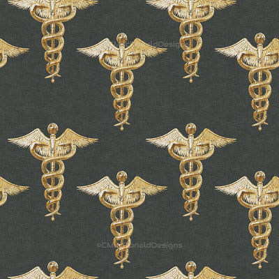 Staff of Hermes Caduceus repeat pattern repeating pattern seamless pattern surface pattern designer surfacedesign textile pattern