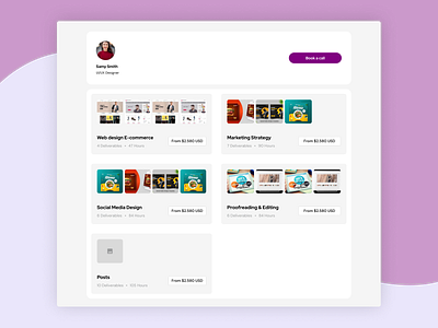 Freelancer storefront card design freelancer grid lists platform design services storefront