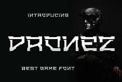 Dronez Game Font branding design dronez font game handwritten invitation font logo product