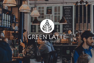 GREEN LATTE / COFFEE branding graphic design logo
