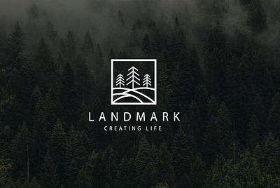LANDMARK branding graphic design logo vector