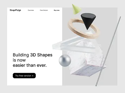 Landing Page - 3D concept app branding design graphic design illustration logo ui ux website