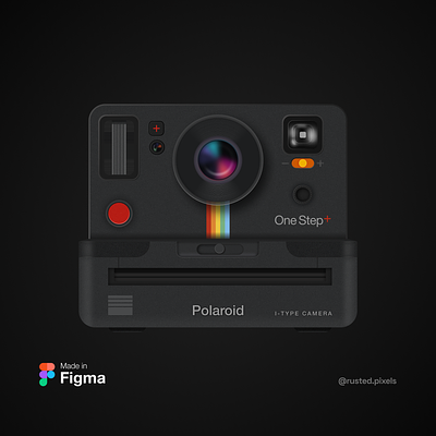 Polaroid Camera - Made in Figma✨🌈 2d 3d 3drender adobe design figma figmadesign illustration illustration art render