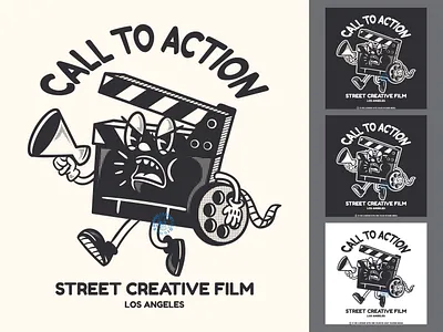 ACTION CLAPPER \ action clapper branding clothing logo movie retro cartoon retro mascot retro mascot illustration tshirt design