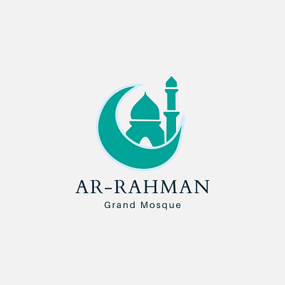Ar-Rehman Grand Mosque | Minimalist Beautiful logo Design 3d 3d logo branding graphic design logo logo design minimalist logo professional logo
