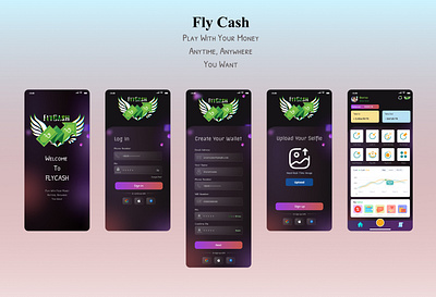 FlyCash-Universal Mobile Banking app branding design graphic design illustration logo motion graphics ui ux vector
