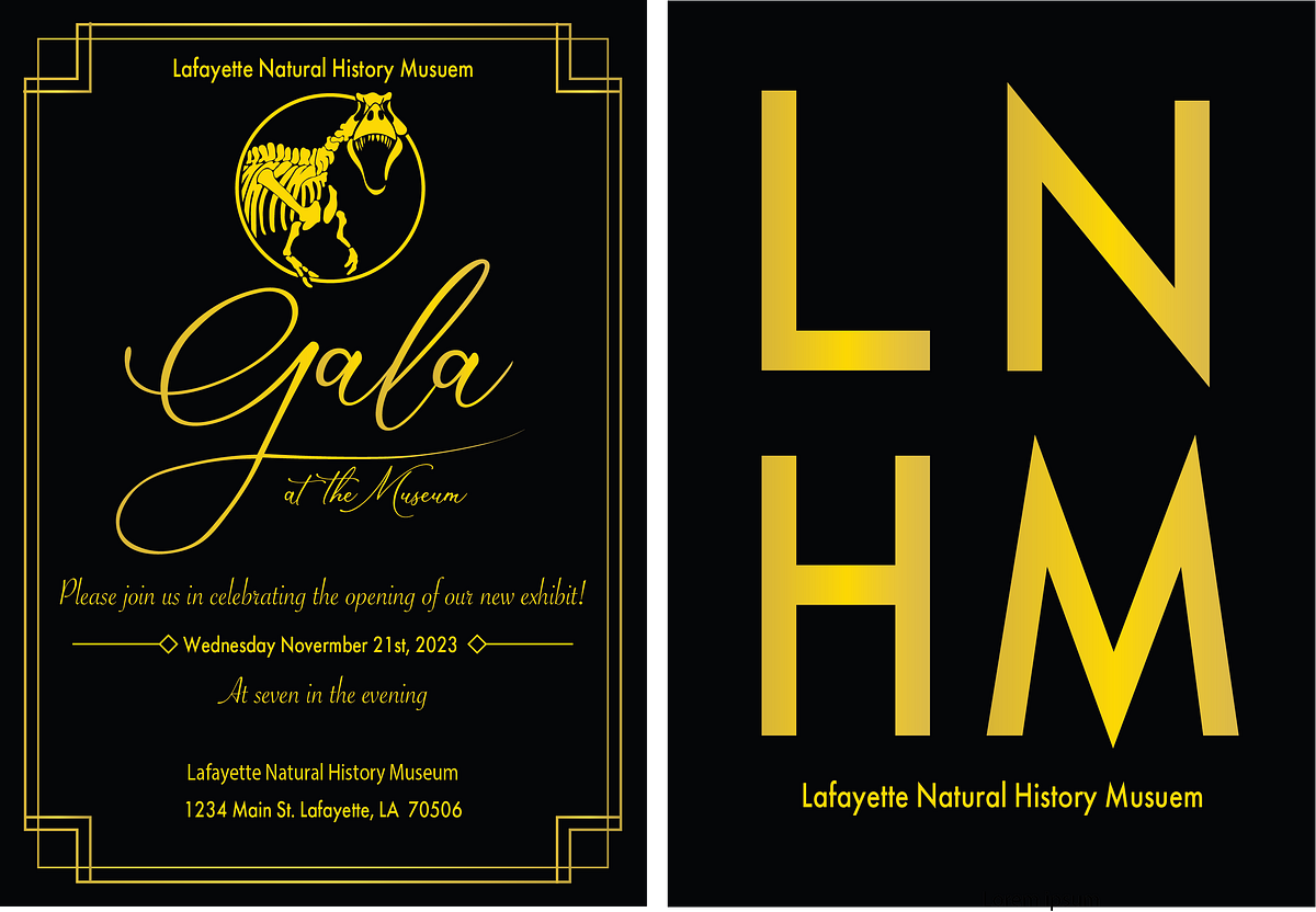 Museum Gala Invitations by Brandon Meche on Dribbble