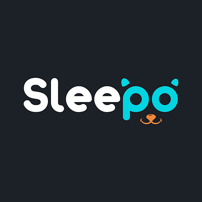 SLEEPO bed blanket branding design graphic design illustration logo minimal night panda red panda sleepo typography vector