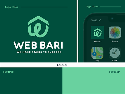 Web Bari bari branding design graphic design illustration logo minimal soft softwear typography vector w logo web