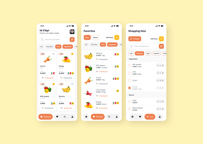 Grocery discount app android app app design apps colorful colors concept graphic design ios mobile app ui ui design ux ux design