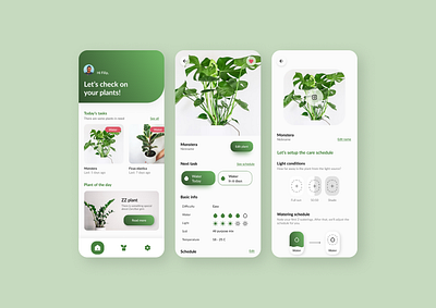 Plant care app android app app design apps colorful colors concept graphic design ios mobile app plant plant care plants ui ui design ux ux design