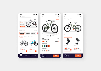 Bike shop app android app app design apps bike bike shop bike webshop bycicle colorful colors concept graphic design ios mobile app simple ui ui design ux ux design