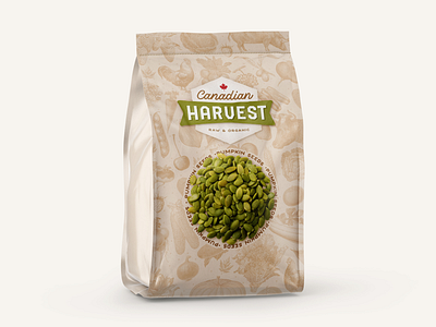 Canadian Harvest Package Design canada canadian canadian harvest farm harvest organic package design package designer packaging pumpkin seeds