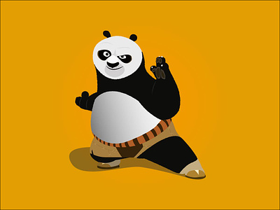 Ready to Rumble: Kung Fu Panda Illustration adobe illustrator ai animal artists animation design designers digital artists drawings illustration kung fu panda illustration kung fun panda logo panda panda illustration ui