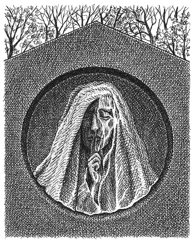 Silence art artist artwork creepy dark drawing hand drawn illustration ink morbid scary