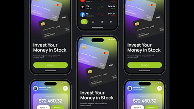 Stock Market app Design 3d 3d animations animation app interaction branding intraction design stcok application stcok market app ui uiux uxui