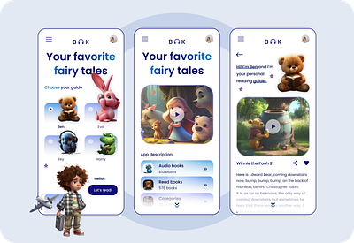 Website and mobile app for kids 3d app book design graphic design kids ui ux