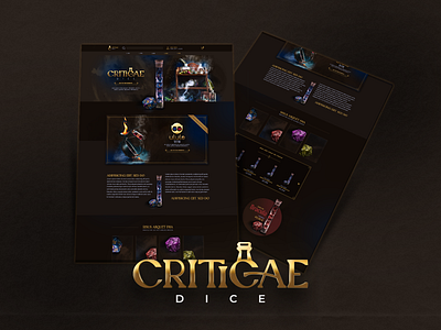 Criticae Dice Website branding design dnd fantasy game gold graphic design logo ui website