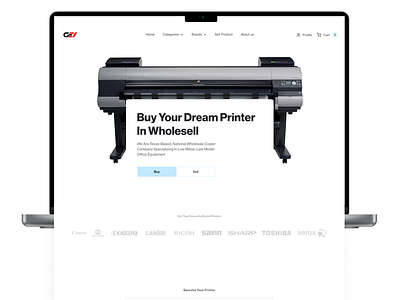 Printer Website Redesign graphic design printer website redesign ui uiux design website