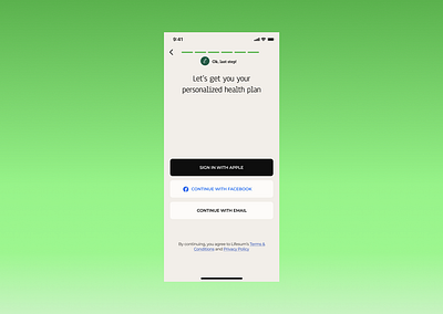 UI Practice Day 02 design green sign up ui