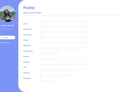 UI Practice Day 03 blue design profile page ui