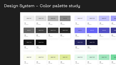 Design System - Accessible Color Palette accessible color palette design system figma figma tokens study ui design ux design