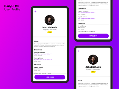 Daily UI Challenge #6 - User Profile dailyui design figma mockup ui uiux user profile