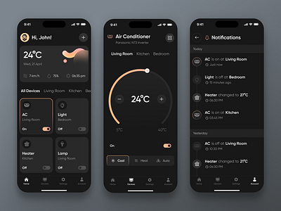 Smart Home App Concept app design ui ux