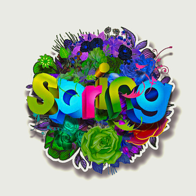 Spring Rebound Badge app branding design graphic design illustration logo typography ui ux vector