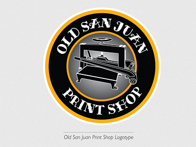 Old San Juan Print Shop Logotype graphic design illustration logo logotype vector