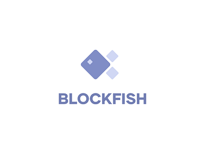 Blockfish block fish logo